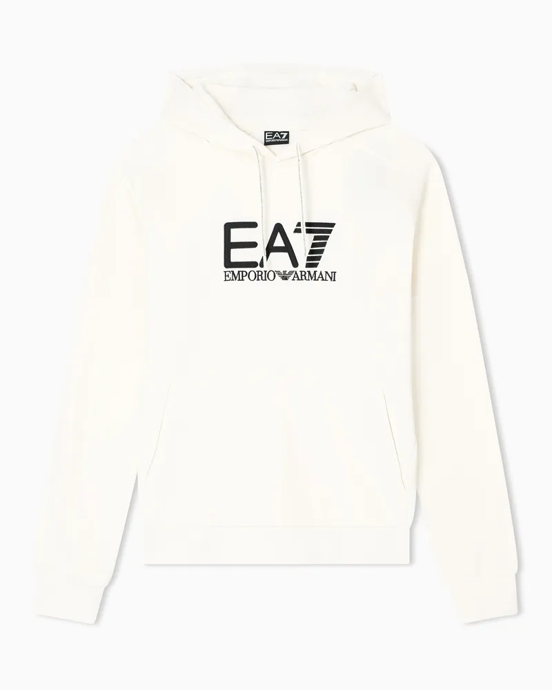 EA7 Visibility Sweatshirt mit Kapuze aus einer Baumwollmischung Beige