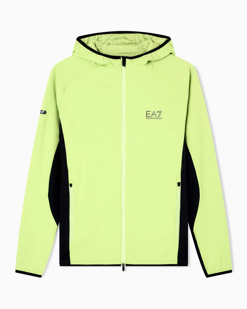 EA7 Kapuzen-Sweatshirt Dynamic Athlete aus Funktionsgewebe VIGOR7 Grün