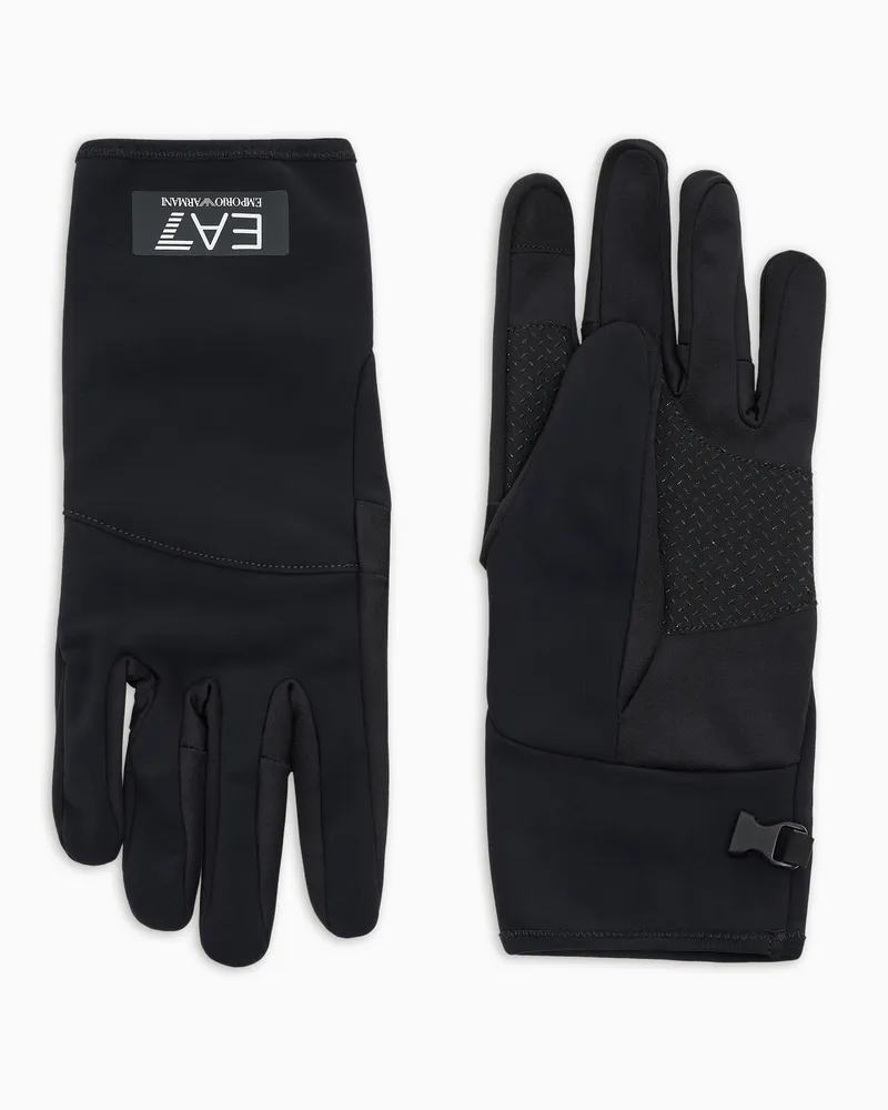 EA7 Handschuhe aus Funktionsgewebe Schwarz