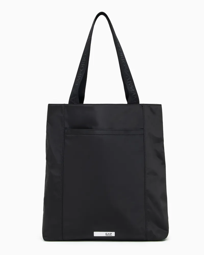 EA7 Shopper aus Funktionsgewebe Schwarz