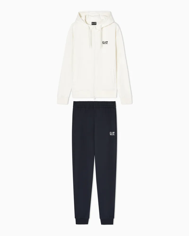 EA7 Tuta Core Identity aus Baumwolle Zweifarbig