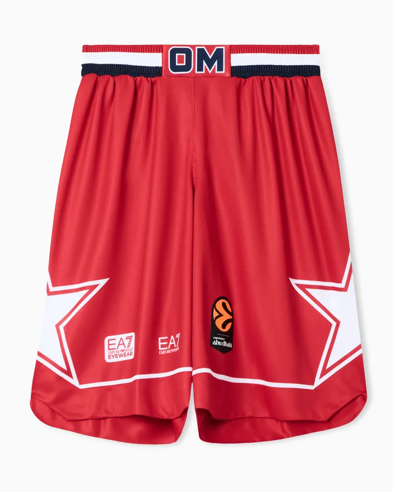 EA7 Olimpia Milano Championship 25/26 Nachbildungsshorts Rot