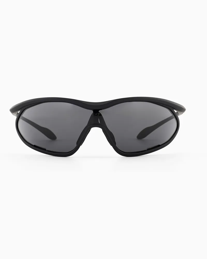 EA7 Sonnenbrille in unregelmäßiger Form Schwarz