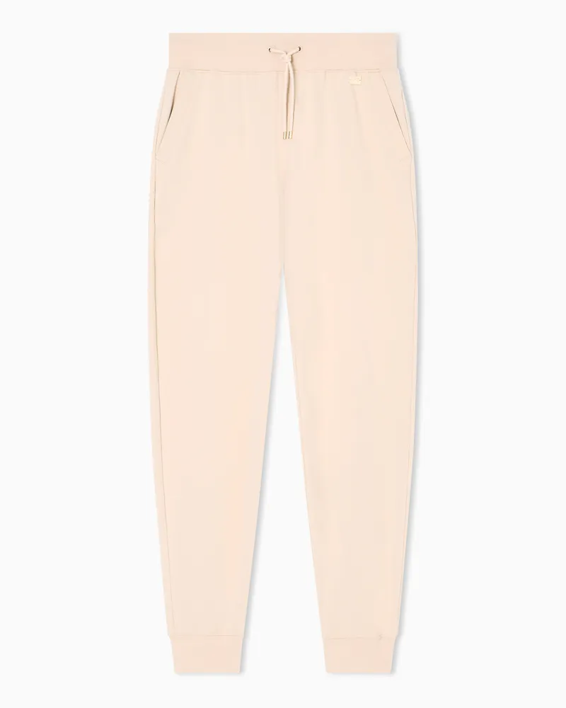 EA7 Core Lady Jogginghose aus Baumwollstretch Beige
