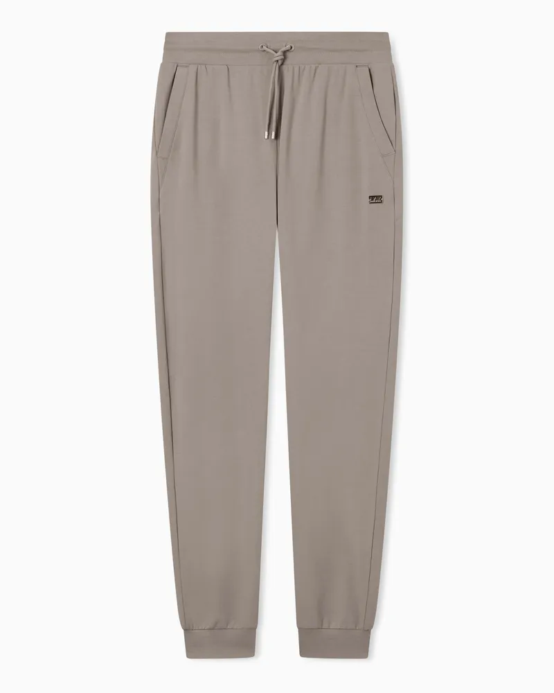 EA7 Core Lady Jogginghose aus Baumwollstretch Beige