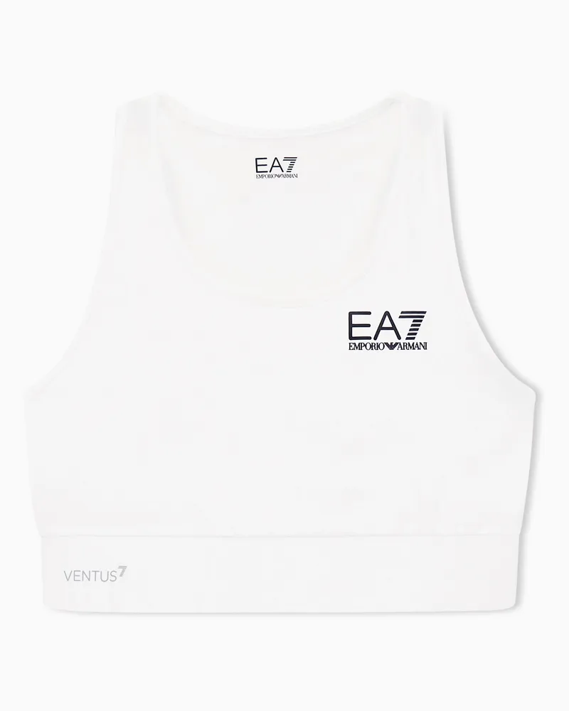 EA7 Tennis Pro Sport-BH aus VENTUS7-Funktionsgewebe Weiß