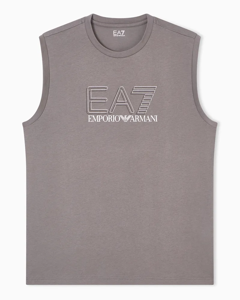 EA7 Visibility Tanktop aus Baumwolljersey Grau
