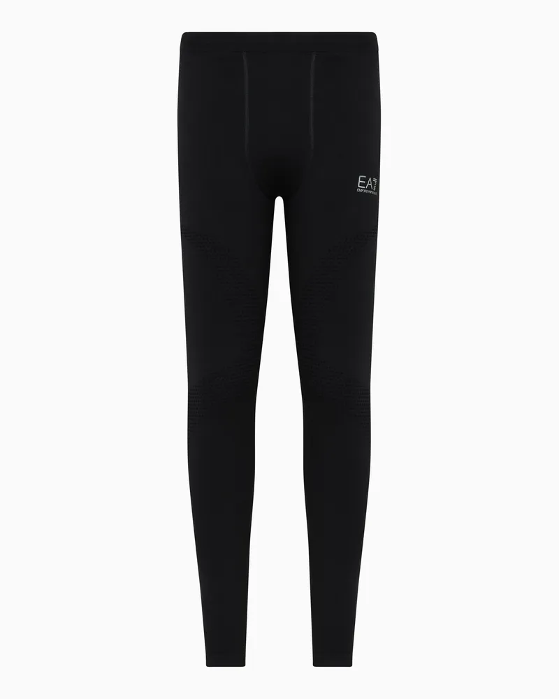EA7 Nahtlose Dynamic Athlete Leggings aus FUROR7-Funktionsgewebe Schwarz