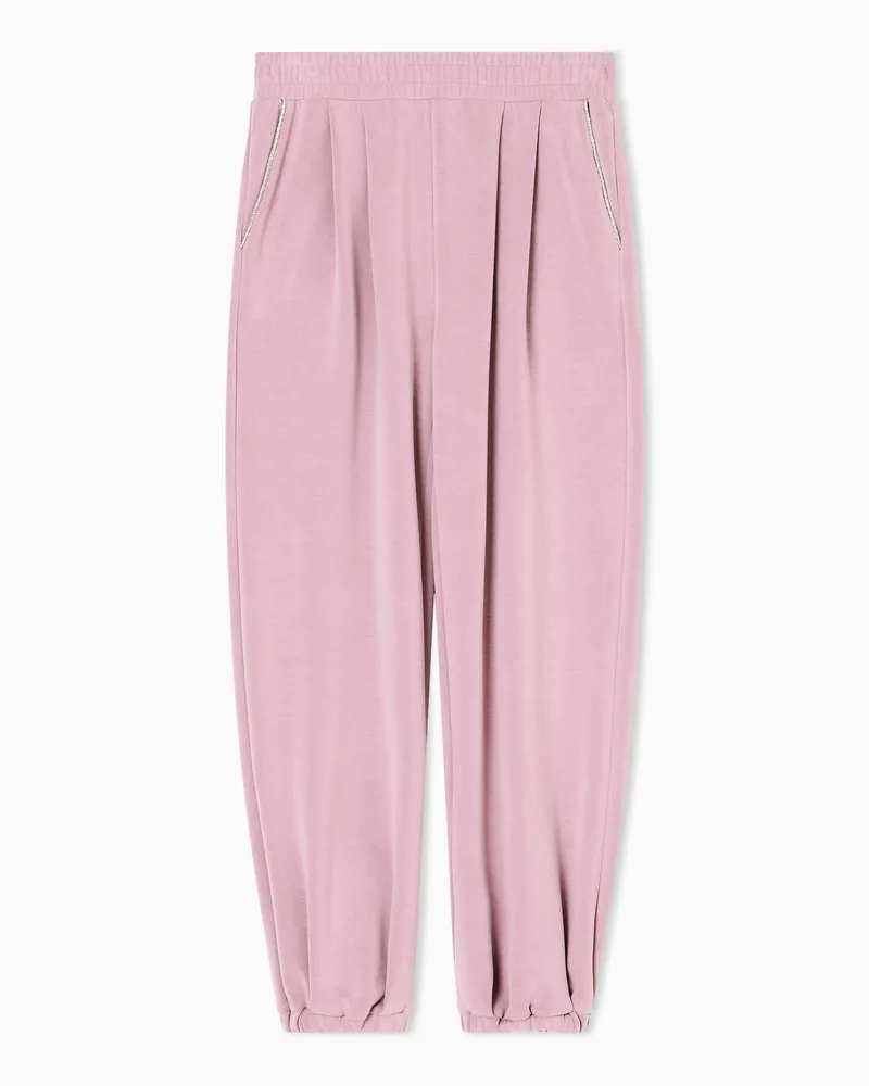 EA7 Precious Jogginghose aus elastischem Modal-Interlock Pink