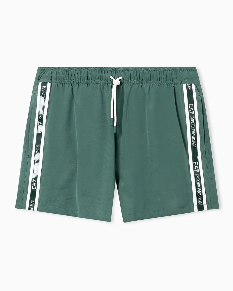 EA7 Beachwear boxer shorts in technical stretch fabric Grün