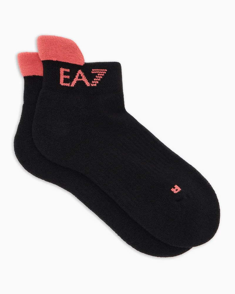 EA7 Tennis Pro Socken aus Baumwollmischung Schwarz