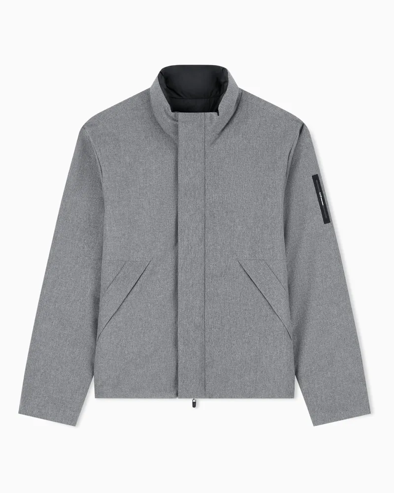 EA7 Tech-Bomberjacke wendbar im regularen Schnitt Grau