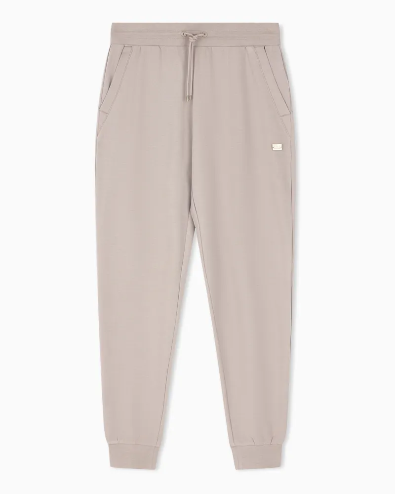 EA7 Baumwollstretch Jogginghose mit elastischem Bund Core Lady Grau