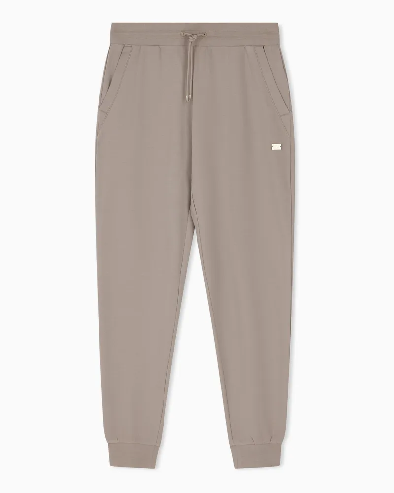 EA7 Baumwollstretch Jogginghose mit elastischem Bund Core Lady Grau
