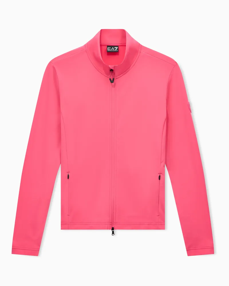 EA7 Technischer Ski-Fleece aus POWERSTRETCH Fuchsia