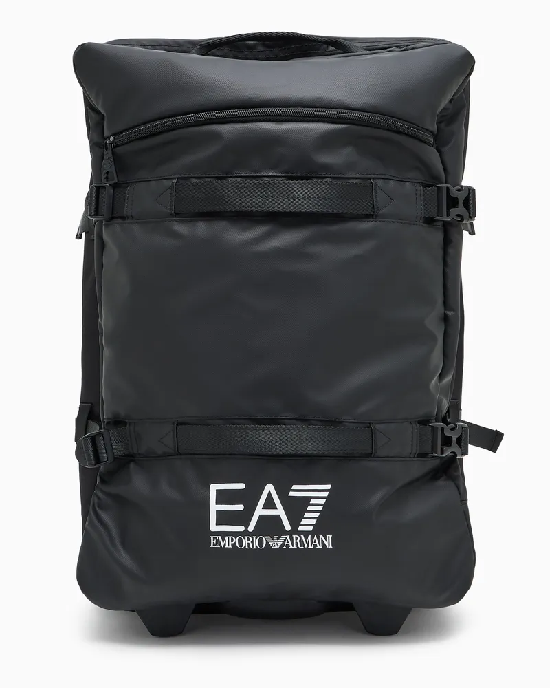 EA7 Kabinentrolley aus technischem Gewebe Schwarz
