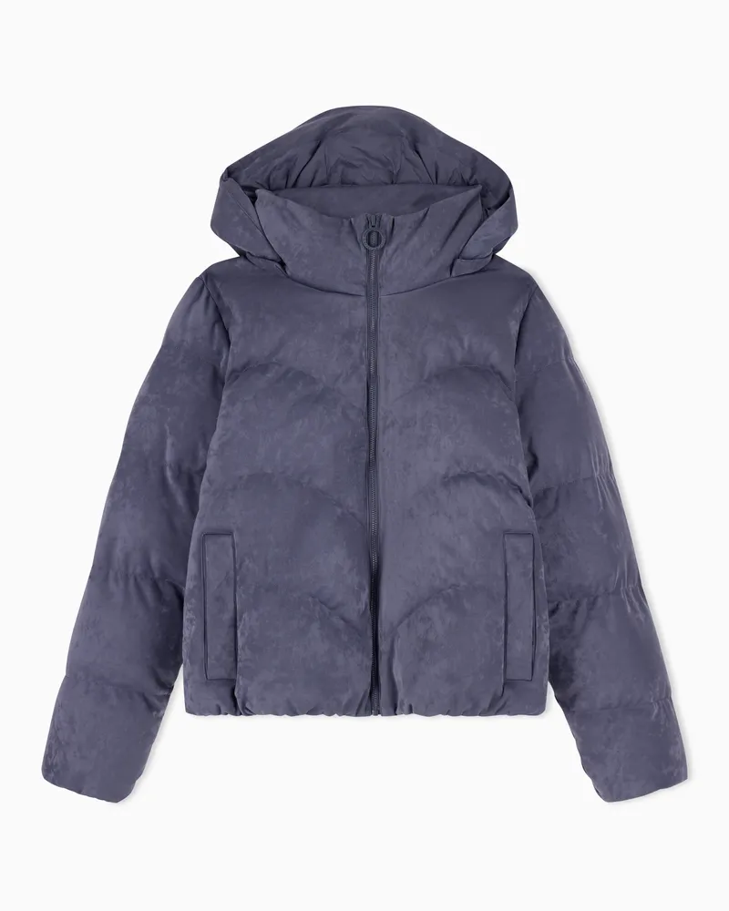 EA7 Cabanmantel Precious Regular Fit aus softem Stoff Grau