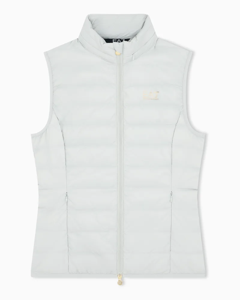 EA7 core Weste Nylon wattiert mit Stehkragen Core Lady Grau