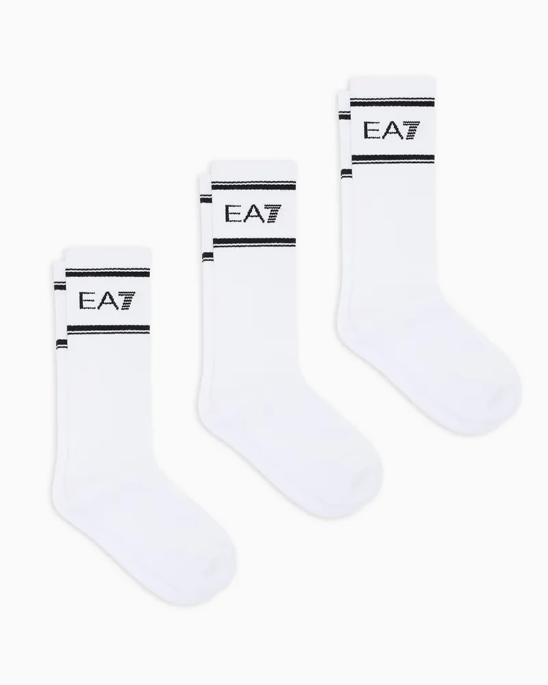 EA7 Dynamische Athletensocken Weiß