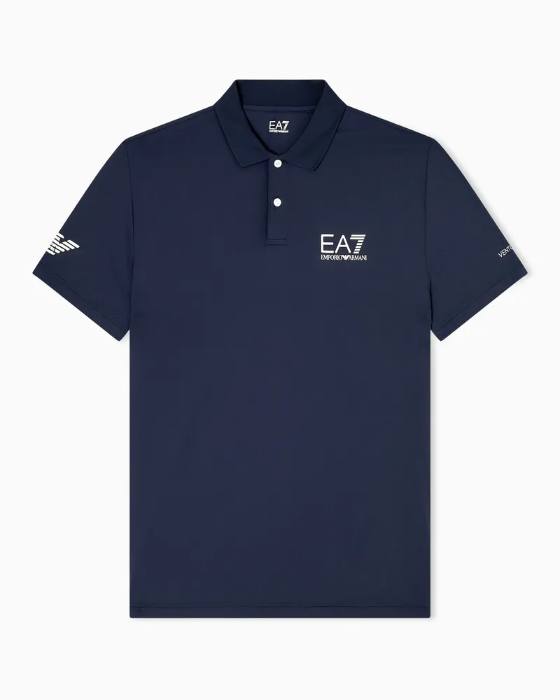 EA7 Tennis Pro Poloshirt aus VENTUS7-Funktionsgewebe Marineblau