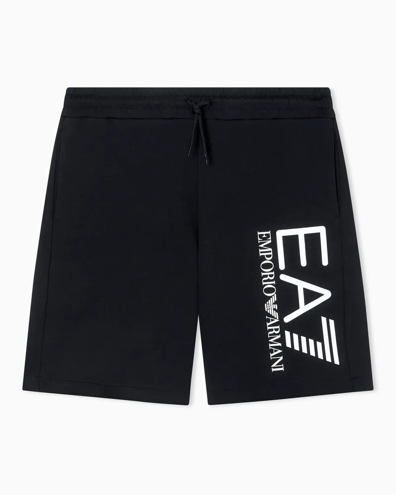 EA7 Shorts Core Identity aus Baumwolle Schwarz