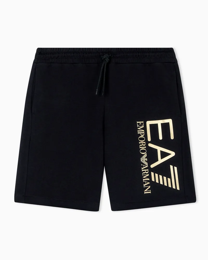 EA7 Shorts Core Identity aus Baumwolle Schwarz
