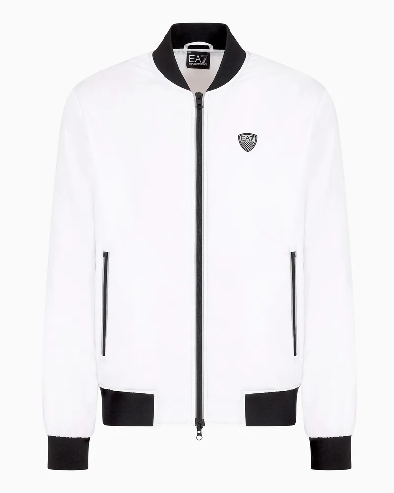 EA7 Premium Shield Bomberjacke aus Nylon Weiß