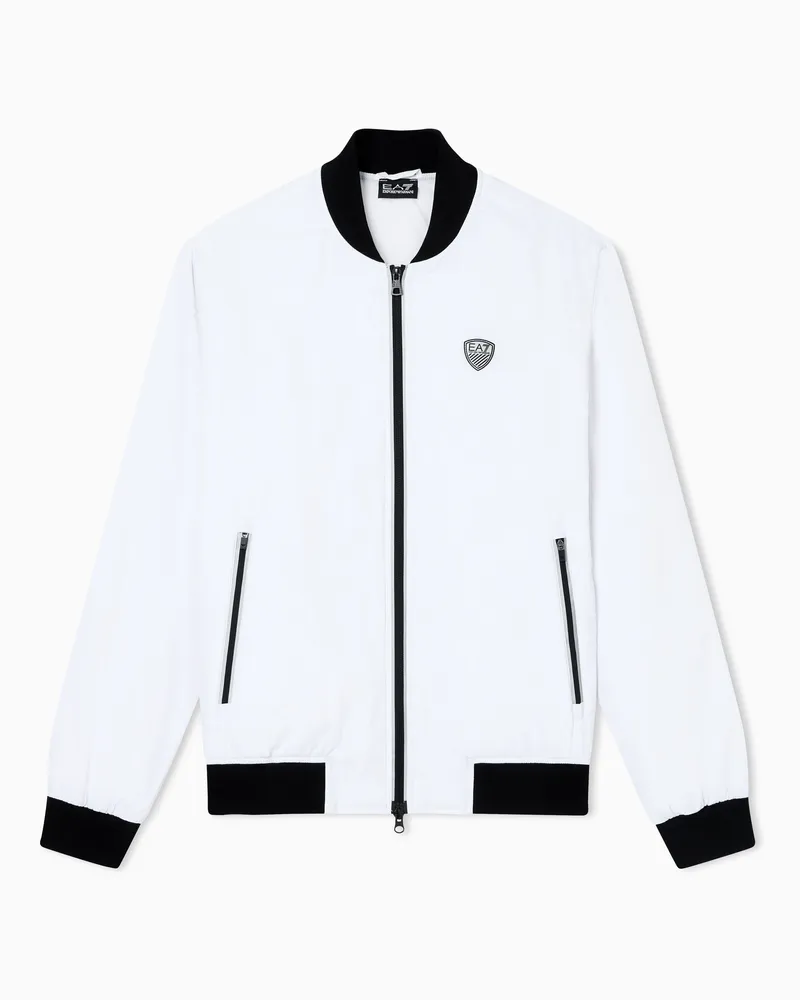 EA7 Premium Shield Bomberjacke aus Nylon Weiß