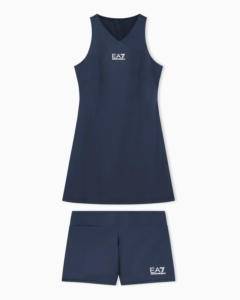 EA7 Tennis Pro Kleid aus VENTUS7-Funktionsgewebe Blau