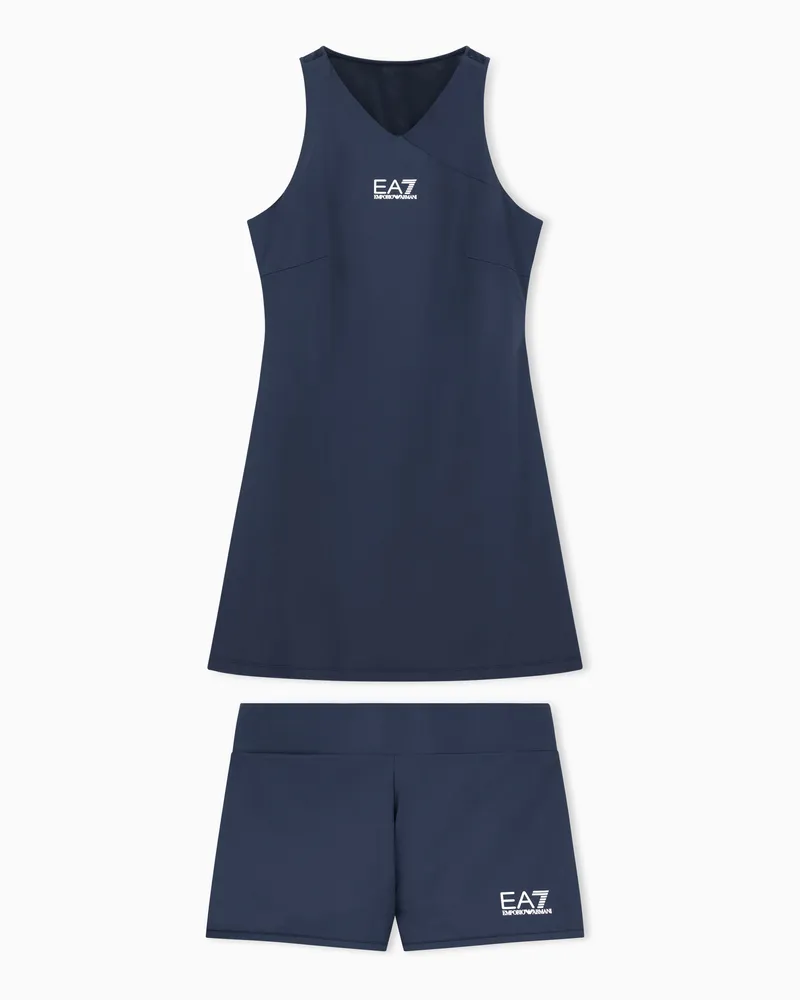 EA7 Tennis Pro Kleid aus VENTUS7-Funktionsgewebe Blau