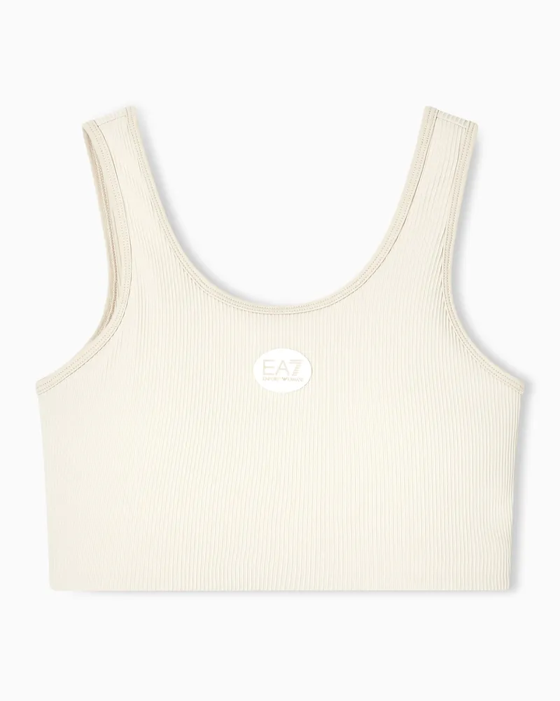 EA7 Dynamic Athlete Sport-BH aus VIGOR7-Funktionsgewebe Beige