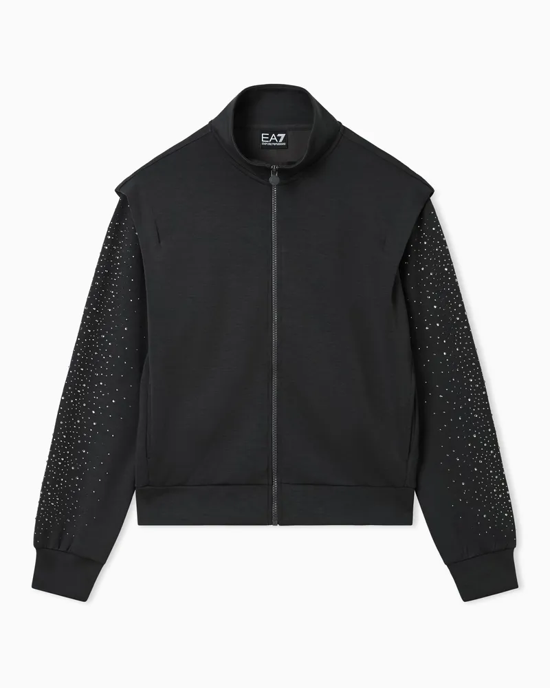 EA7 Precious Sweatshirt aus Interlock aus einer Modal-Mischung Grau