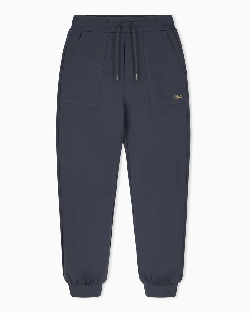 EA7 Jogginghose Core Lady Relax Jersey im Over Fit Braun