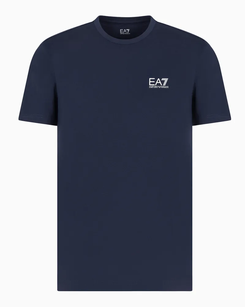 EA7 Core Identity T-Shirt aus Pima-Baumwolle Marineblau