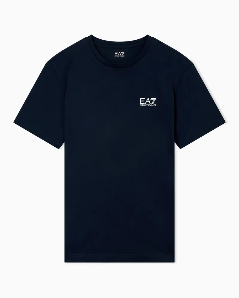EA7 Core Identity T-Shirt aus Pima-Baumwolle Marineblau