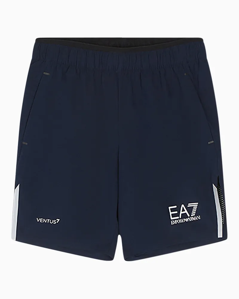 EA7 Tennis Pro Boy Shorts aus VENTUS7-Funktionsgewebe Marineblau