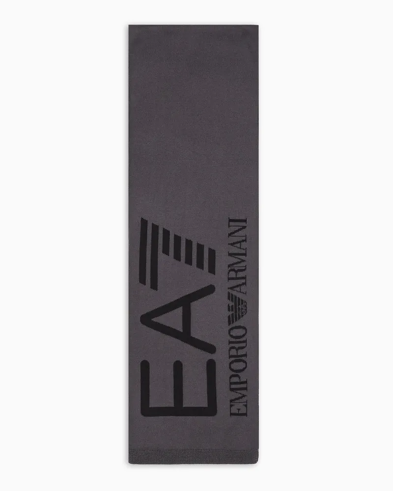 EA7 Visibility Schal mit großem -Logo Grau