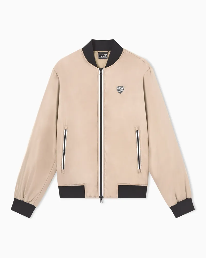 EA7 Premium Shield Jacke aus Funktionsgewebe Beige