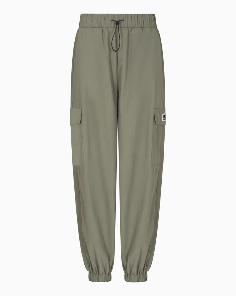 EA7 Contemporary Sport Cargohose aus Nylon Grün