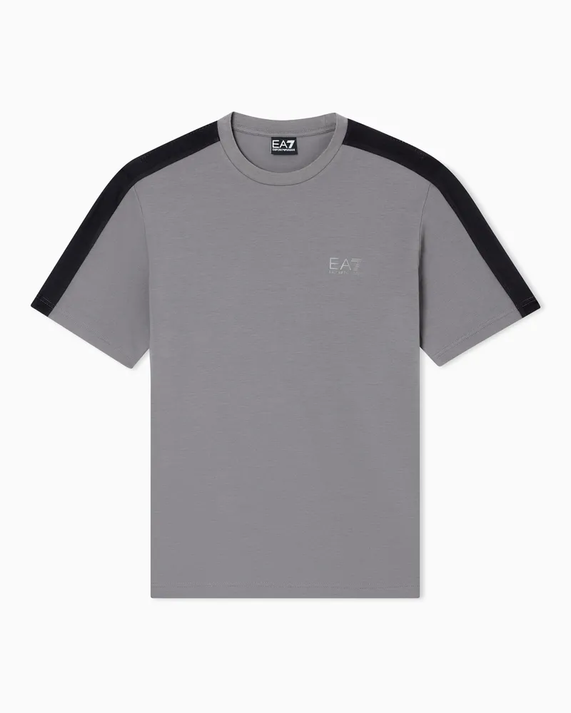 EA7 Dynamic Athlete T-Shirt aus „Natural VENTUS7“-Funktionsgewebe Grau