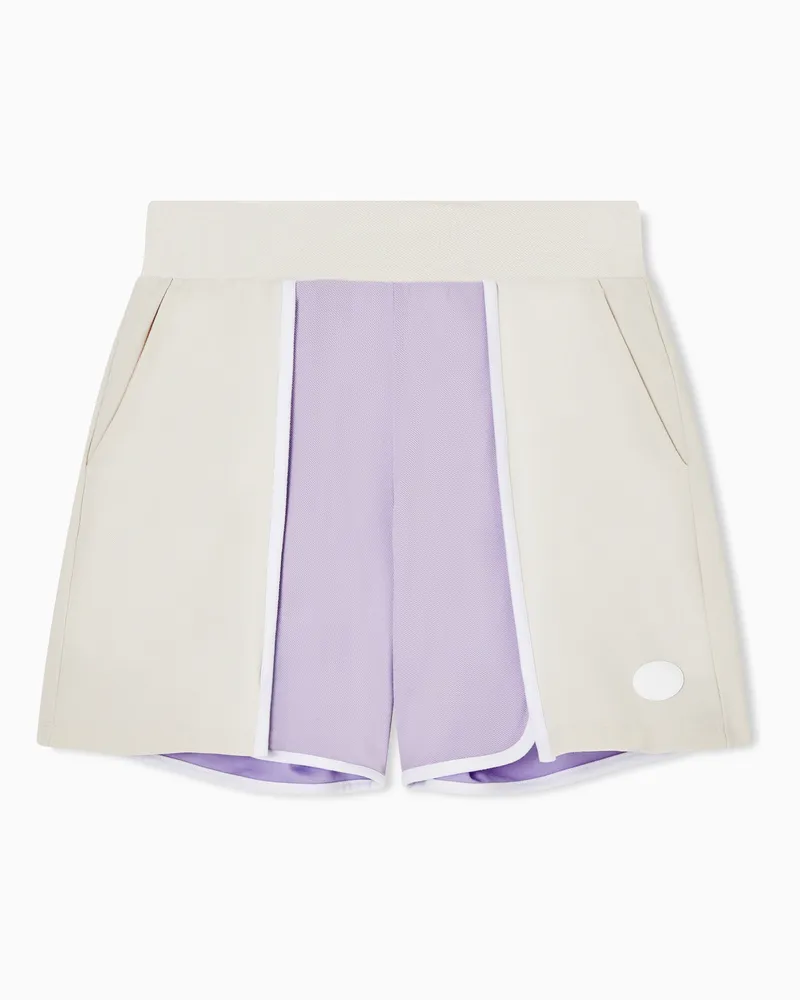 EA7 Shorts aus Viskosestretch-Interlock Violett