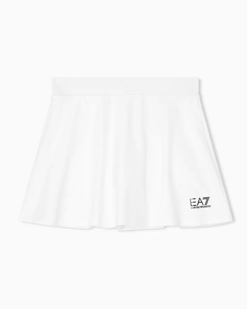 EA7 Tennis Pro Minirock aus VENTUS7-Funktionsgewebe Weiß
