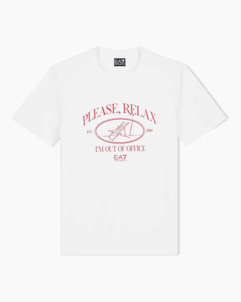 EA7 Regular Fit T-Shirts Weiß