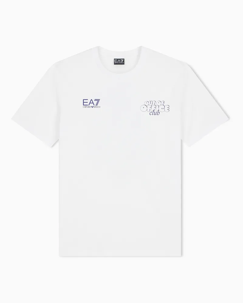 EA7 Regular Fit T-Shirts Weiß