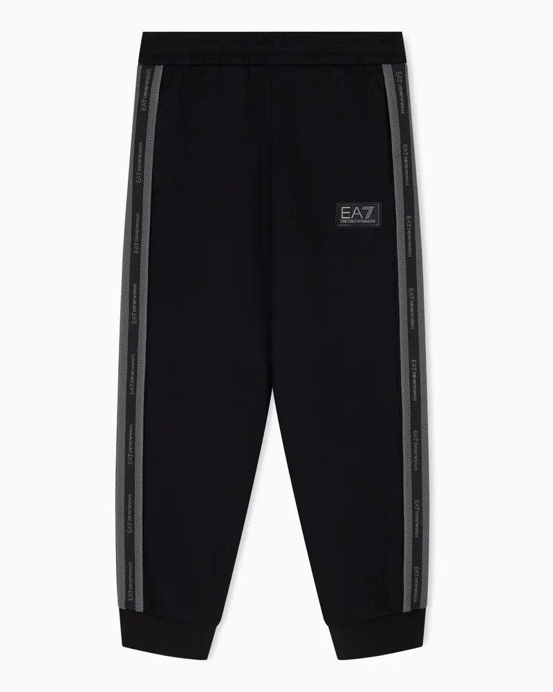 EA7 Jerseyhose Logo Series Boy Regular Fit Baumwolle Schwarz
