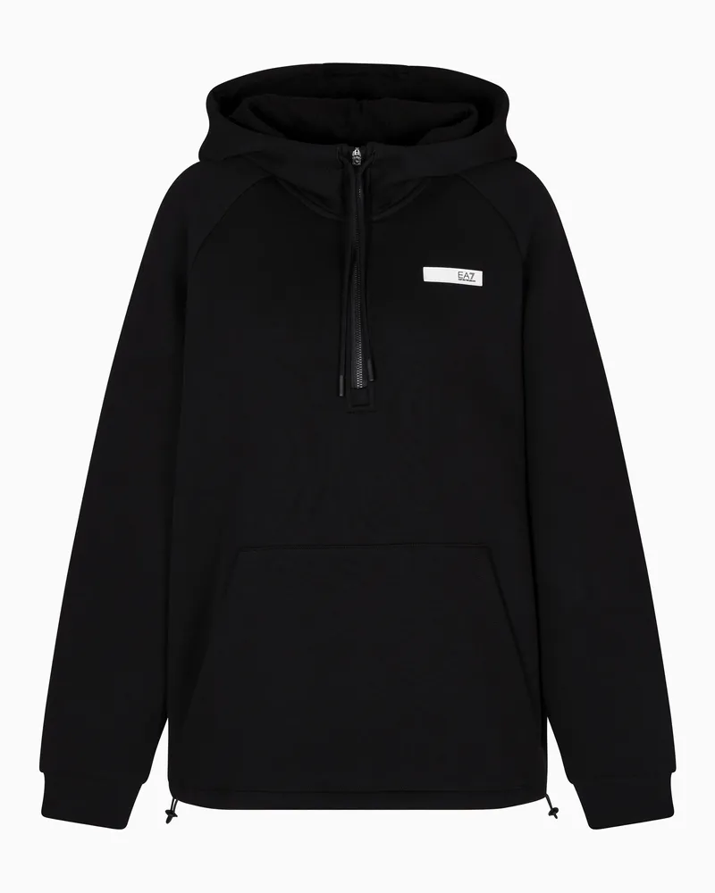 EA7 Dynamic Athlete Sweatshirt mit Kapuze aus „Natural VENTUS7“-Funktionsgewebe Schwarz