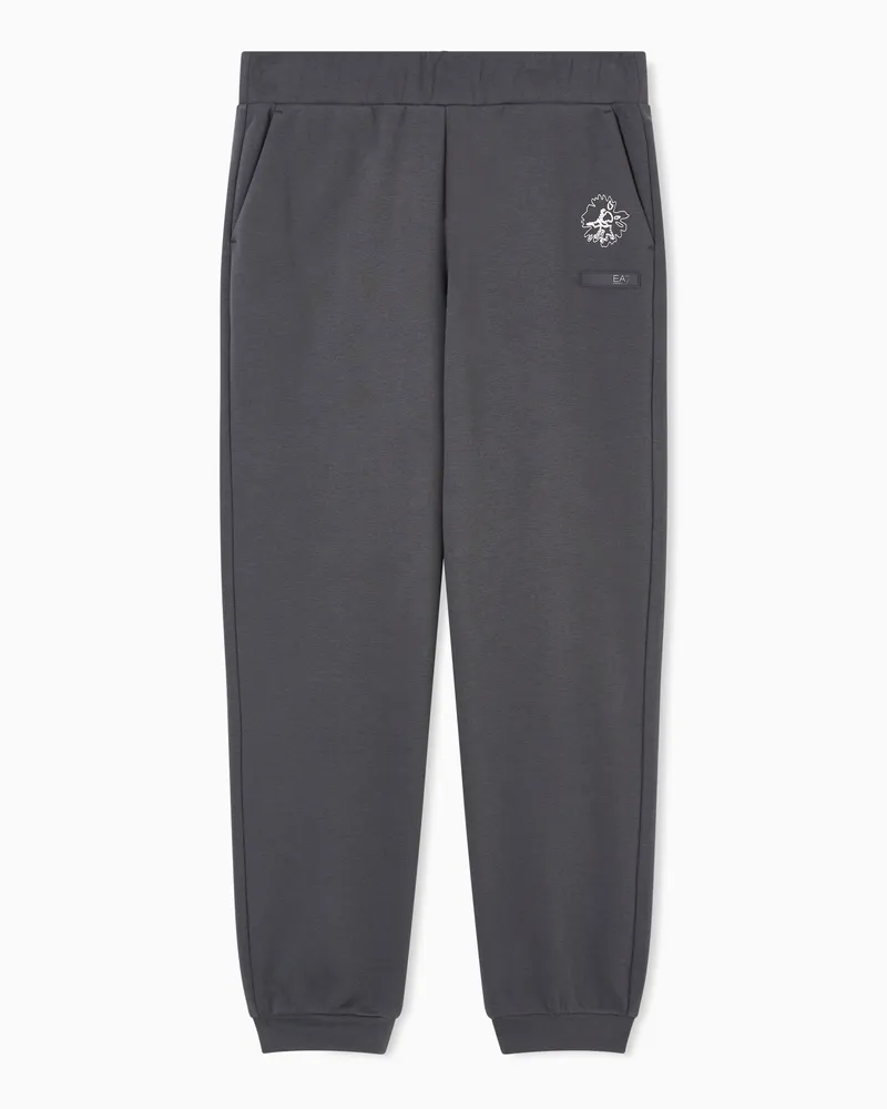 EA7 Graphic Series Jogginghose aus einer Baumwoll-Mischung Grau