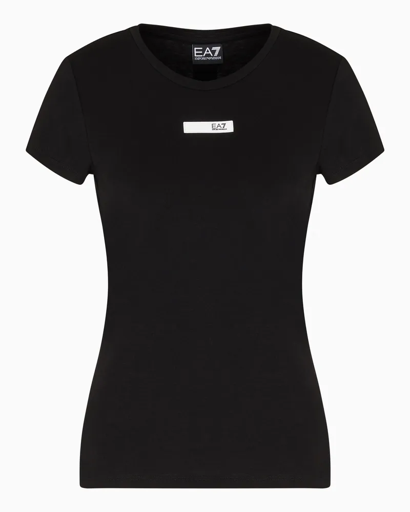 EA7 Dynamic Athlete Rundhals-T-Shirt aus „Natural VENTUS7“-Funktionsgewebe Schwarz