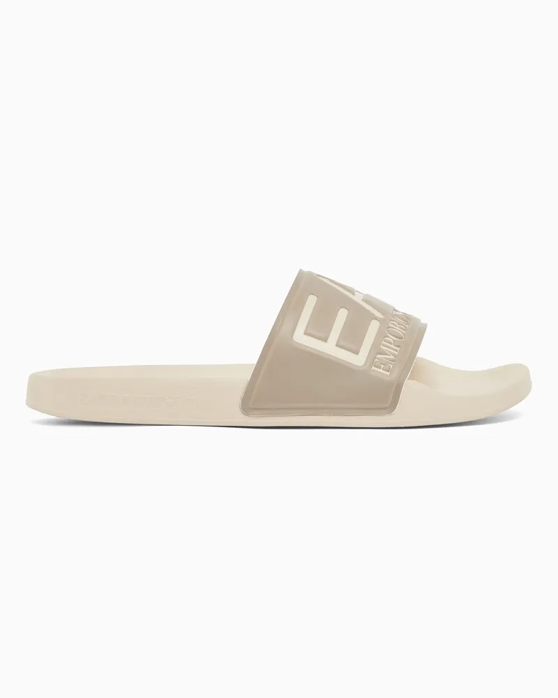 EA7 Pantolette mit Maxi-Logo Beige