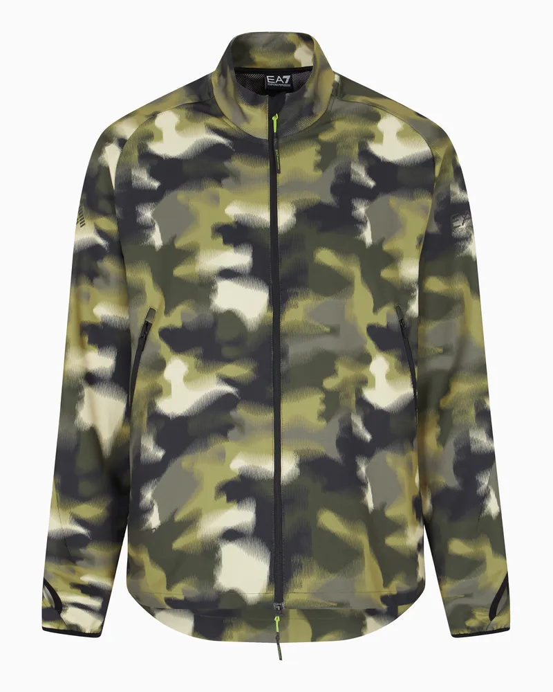 EA7 Urban Escape Leichte Jacke aus elastischem Funktionsgewebe Grün